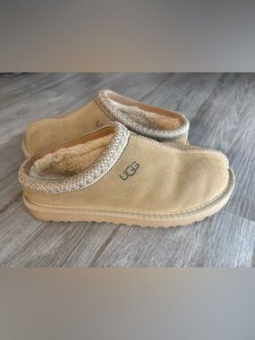 UGG Tan Suede Slip-On Tasman tazman Lined Clogs